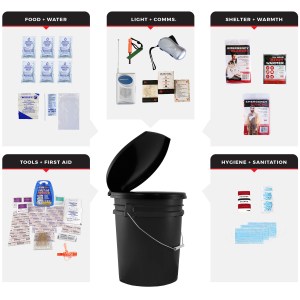 1 Person Necessity Survival Kit, Bucket and Lid - Image 1